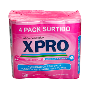 Jabón Xpro cosmético surtido 4pack 420 grs